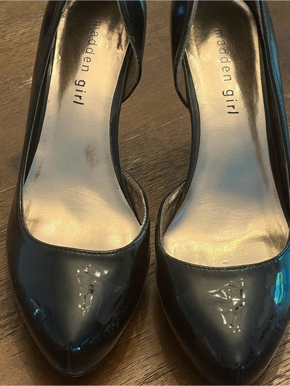Madden Girl Black Patent Pointed-Toe Pumps